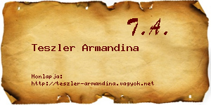 Teszler Armandina névjegykártya